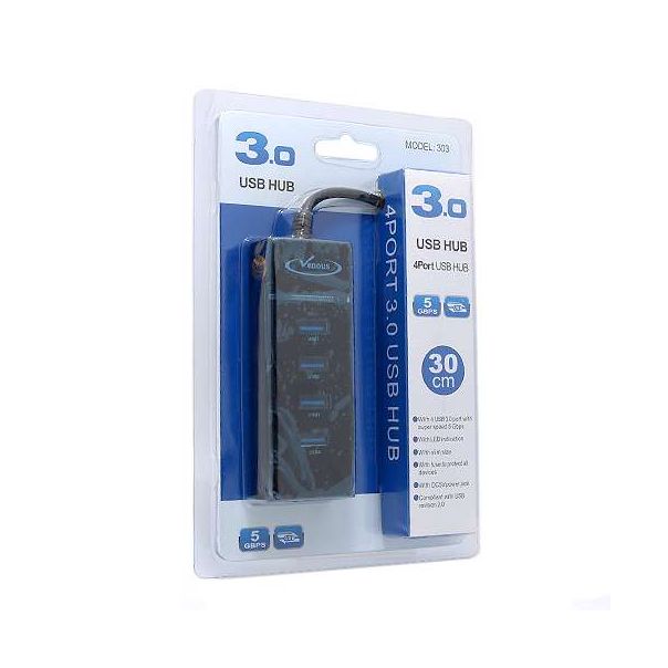 HUB USB 3.0 Hi-Speed Venous 4 porta crni - EP3091959