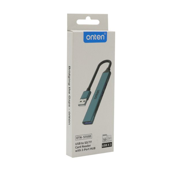 Hub USB 2.0 sa 3 porta + čitač SD kartica  (OTN-5705D) Onten - EP2924420