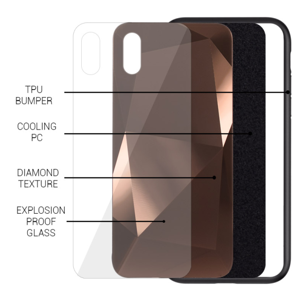 Maska za iPhone 7 Ice Color zlatna - 038457