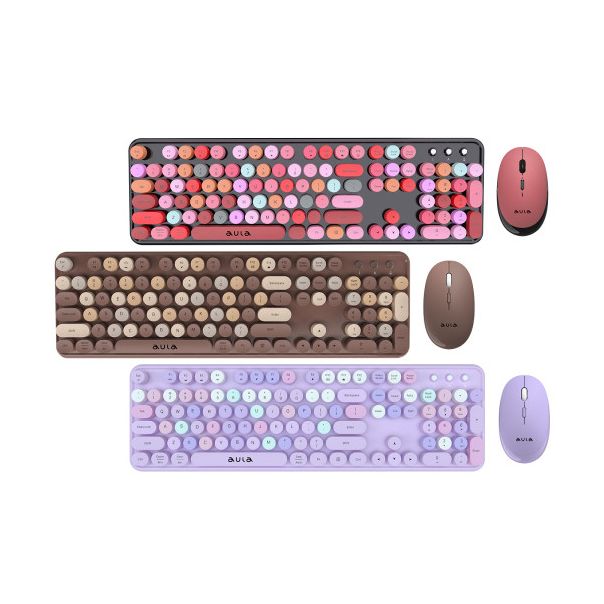 Tastatura i mis Aula AC306 Purple combo, bezicna 2.4G - EP2895870