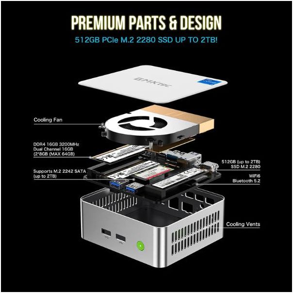 Mini PC GMKTec NucBox M3 Win11Pro - EP2872660