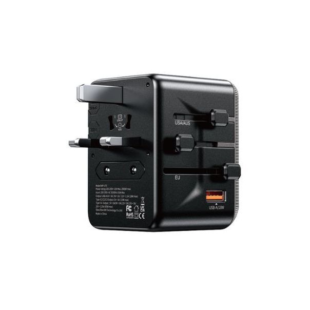 Punjac WEKOME WP-U70 65W Univerzalni GaN Crni - EP2939521