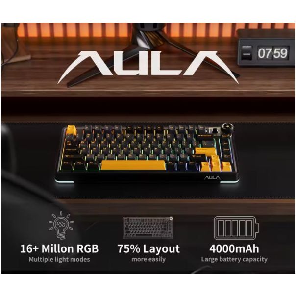 Tastatura AULA AU75 mehanicka Black/Orange - EP2895265