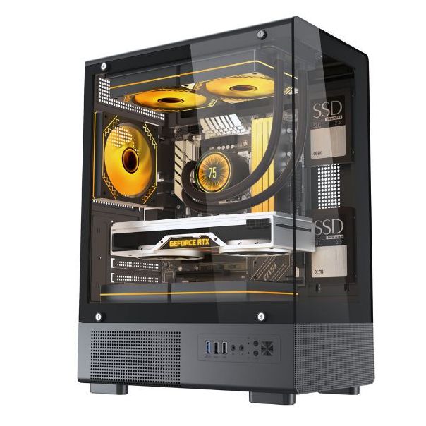 Kućište IG-MAX E330-1 ELITENOVA 3ARGB Glass - EP3032017