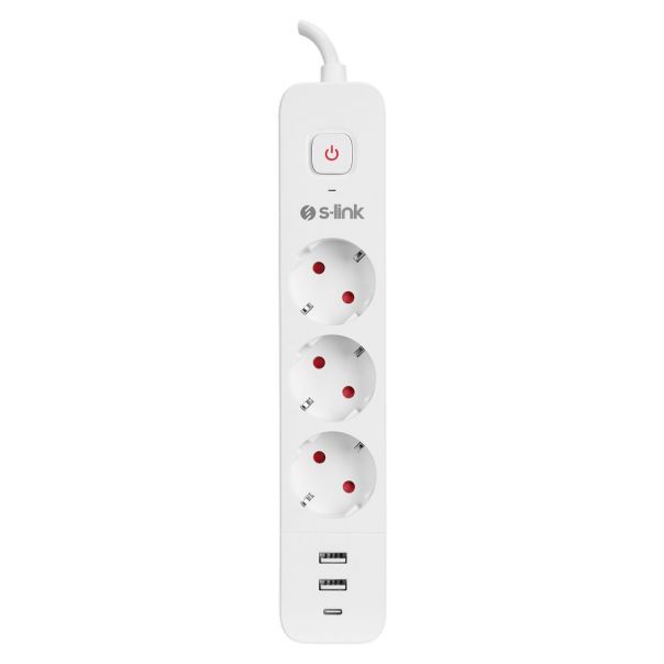 S-LINK PRODUZNI KABL SPG03TC 3 UTICNICE 2XUSB 1X TIP-C BELI 1.5M , 37303 - EP3163909