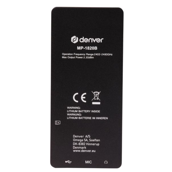 DENVER MP4 PLAYER MP-1820B, crna - 1490040