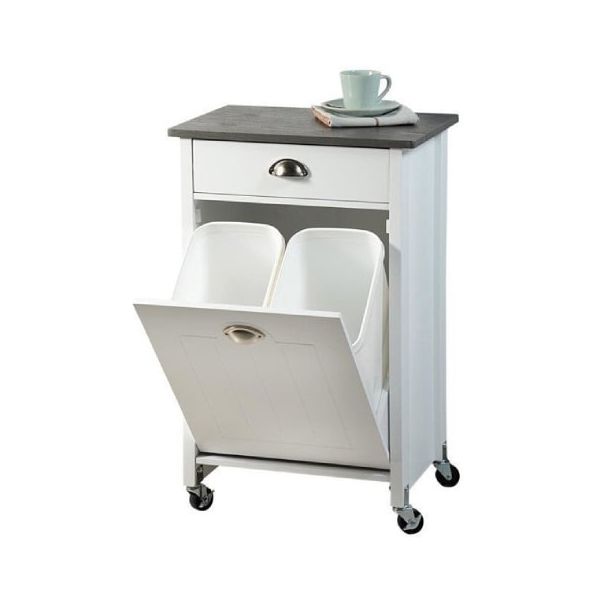 KESPER Višenamenski ormarić sa 2 kante za otpatke beli KSP25527 - KSP25527