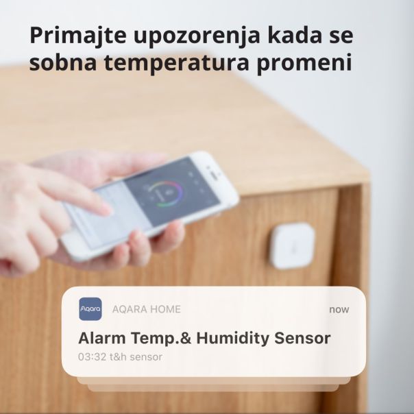 AQARA Senzor temperature i vlažnosti WSDCGQ11LM - WSDCGQ11LM