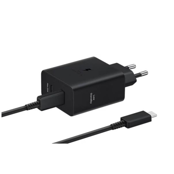SAMSUNG Univerzalni adapter Duo, 2x USB-C, max 50W, crna - EP-T5020-XBE