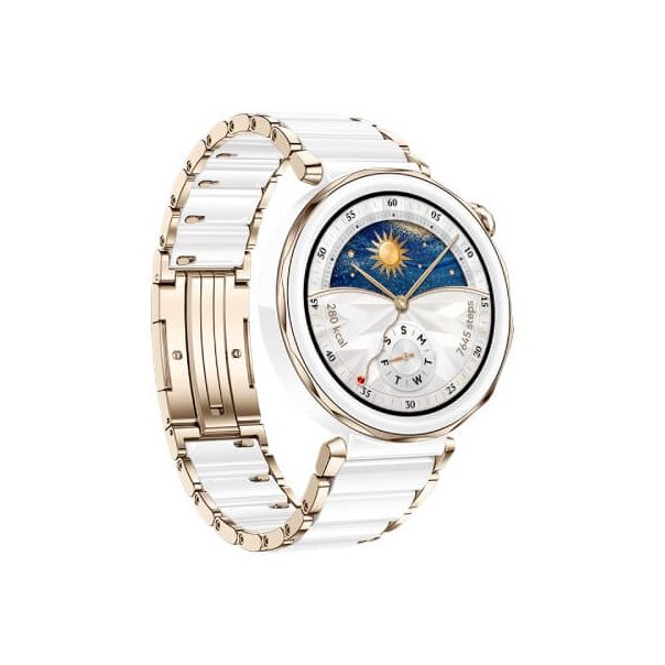 HUAWEI Pametni sat GT5 PRO keramik narukvica 42mm, bela/zlatna - 1380356