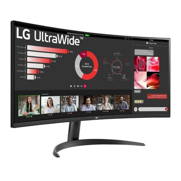 LG Monitor 34WR50QK-B 34” UltraWide Curved VA WQHD 100Hz 5ms - 082460