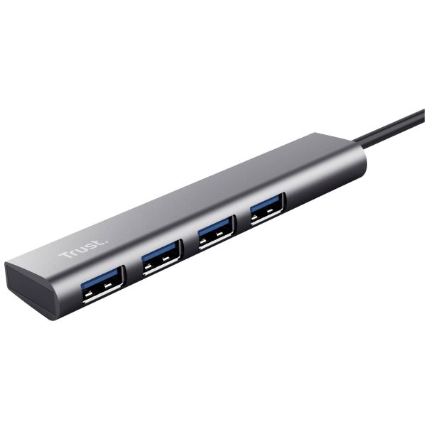 TRUST USB Hub Halyx USB-3.2, siva - 24948