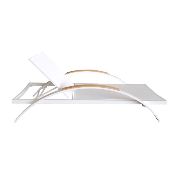 Nero Aluminijumska ležaljka 195x65x30 cm BELA - 13414