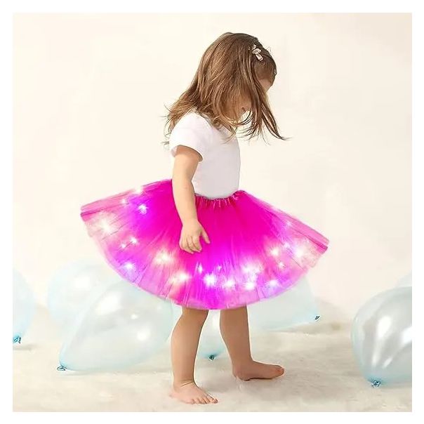 Magična suknjica sa LED svetlima, roze, x2 - EP3285296