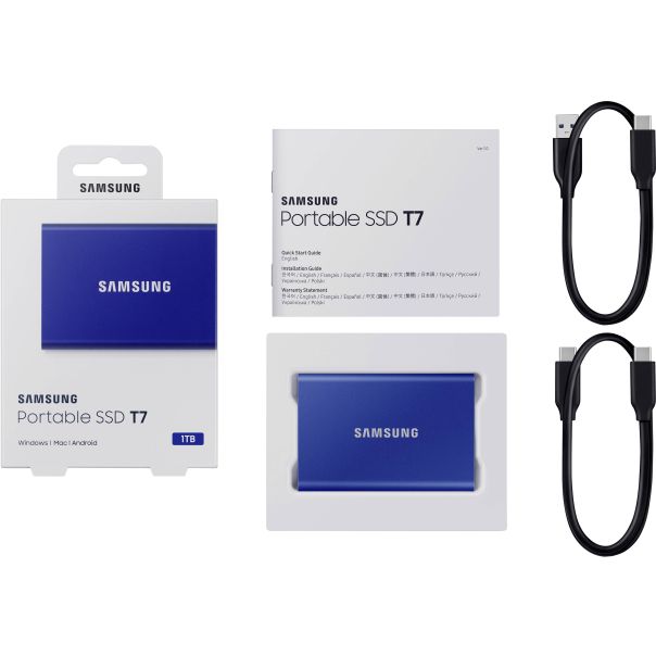 SAMSUNG Eksterni hard disk Portable SSD 1TB T7, plava - HDD03607