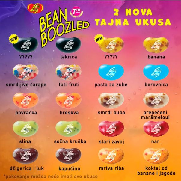 JELLY BELLY CANDY Draže bombone sa diskom Beanboozled, 100g 7th edition - EP2536136