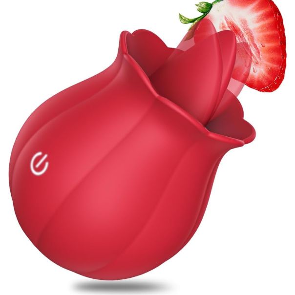 Vibrator ruža sa funkcijom lizanja jezikom  ljubičasta - EP3137068