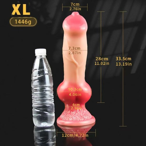 Realistični dildo sa čvorastom bazom i vakuum postoljem - EP3175395