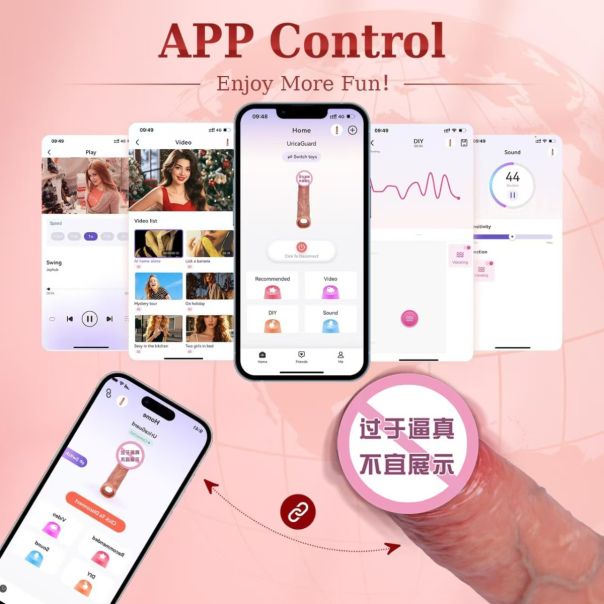 Vibrirajuća realistična navlaka i produžetak za penis (daljinski/app) - EP3175377