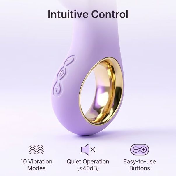 Premium zeka vibrator sa zlatnim prstenom CRNI - EP3175491