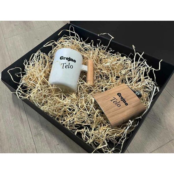 Poklon set šolja i pljoska Grejno telo - 16GS03