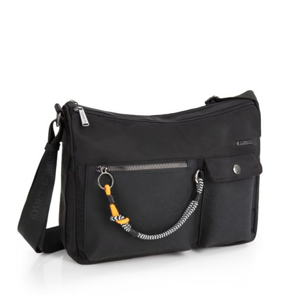 GABOL Ženska torba na rame 33x24x9cm Aisha, crna - 16TRZG604414