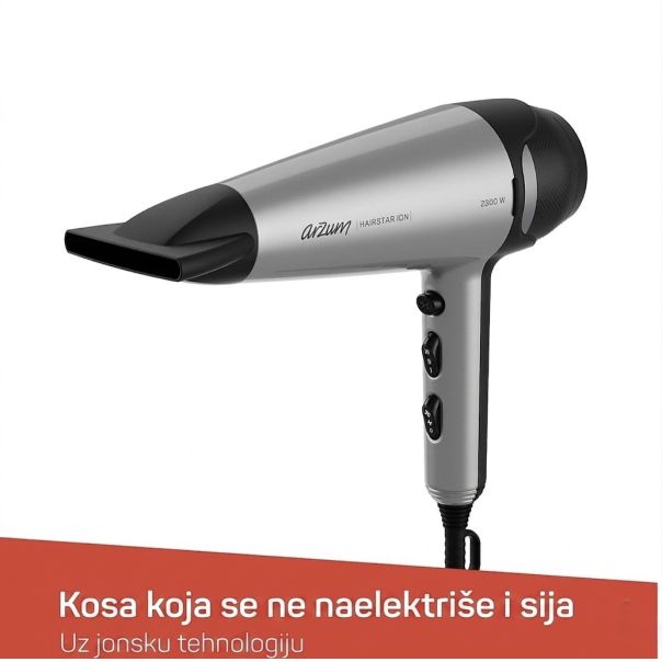 Arzum AR5119-1700 Hairstar Ion Profi Fen 2300W: Jonska nega za sjajnu kosu bez naelektrisanja - EP2975568