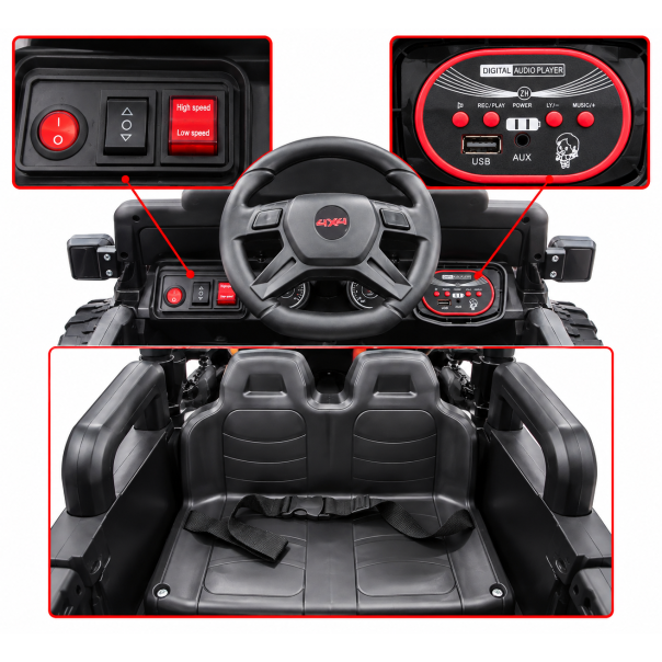 MKS Dečiji električni auto MB-0492 crni - EP3317802