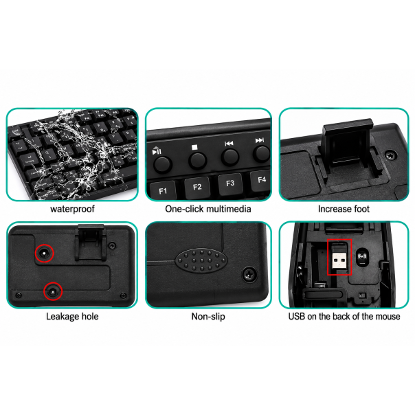 Bežični set tastatura i miš WB-8012 - EP3276375