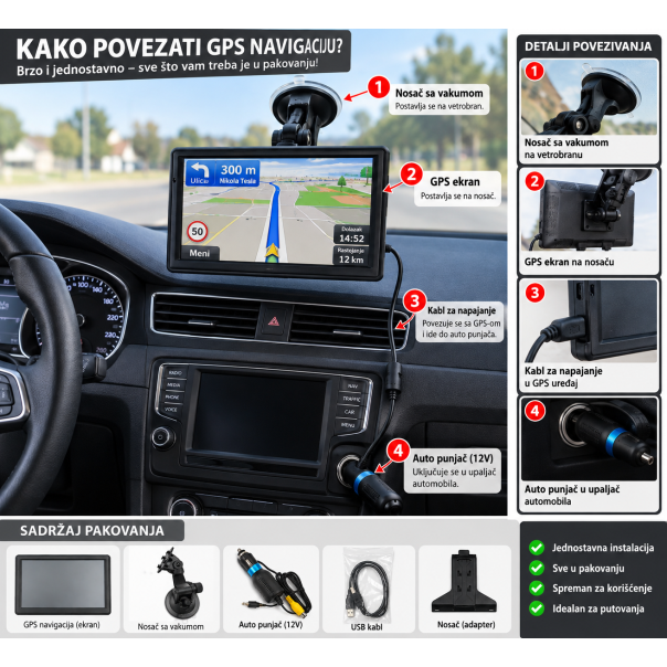 MKS Auto GPS navigacija sa nosačem - EP3314996
