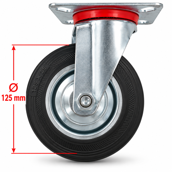 MKS Okretni točak sa montažnom pločicom 125 mm O-125 W-125 - EP3315224
