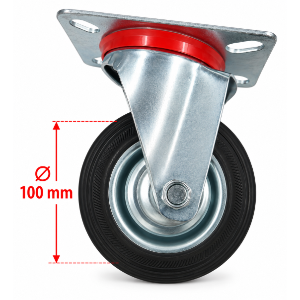 MKS Okretni točak sa montažnom pločicom 100 mm W-100 - EP3315221