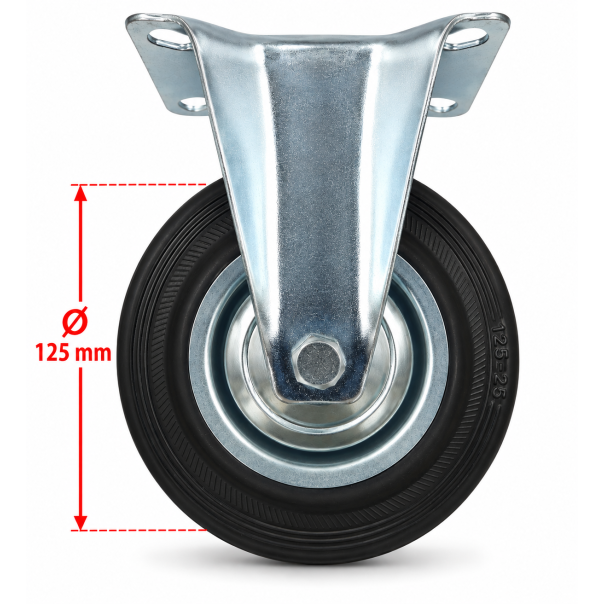 MKS Fiksni točak sa montažnom pločicom 125 mm F-125 - EP3315149