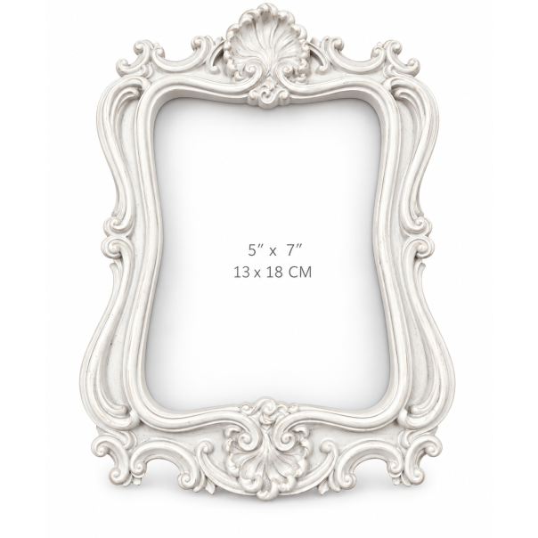 MKS Dekorativni ram za slike D15175-57 – beli barokni stil, 13 × 18 cm - EP3315119