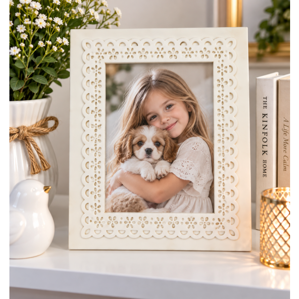 MKS Dekorativni ram za slike  – krem beli 13 × 18 cm - EP3315068