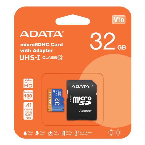 Premier Micro SD kartica 32GB + adapter UHS-I Class 10 AUSDH32GUICL10A1-RA1 - EP3070810