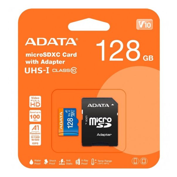 Premier Micro SD kartica 128GB + adapter UHS-I Class 10 SAUSDX128GUICL10A1-RA1 - EP3026652