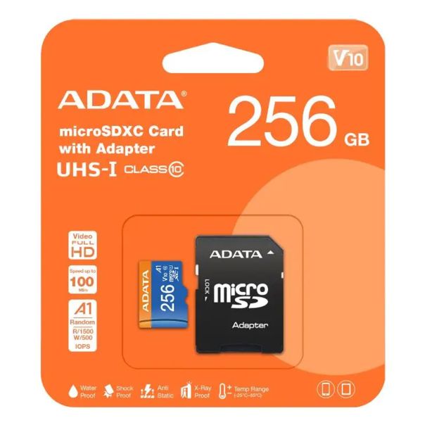 Premier Micro SD kartica 256GB + adapter UHS-I Class 10 AUSDX256GUICL10A1-RA1 - EP3026724
