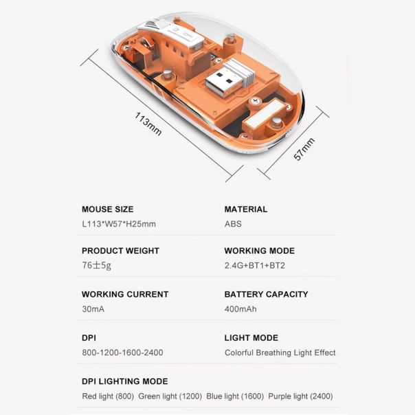 Miš multifunkcionalni bezicni MP plavi - EP2920160