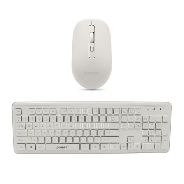 Tastatura i miš bezicni combo set BANDA C400 beli - EP2943983