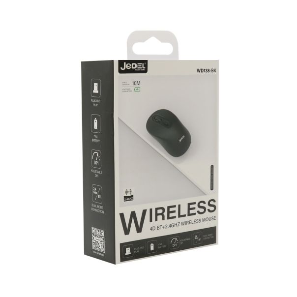 Miš bezicni Dual Modes 2in1 WD138 crni JEDEL - EP2941419