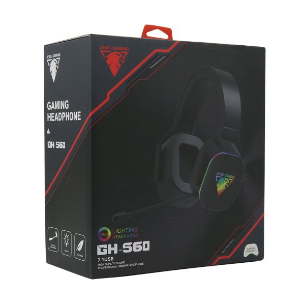 Slušalice gejmerske RGB za mikrofonom  GH560 crne JEDEL - EP2939903