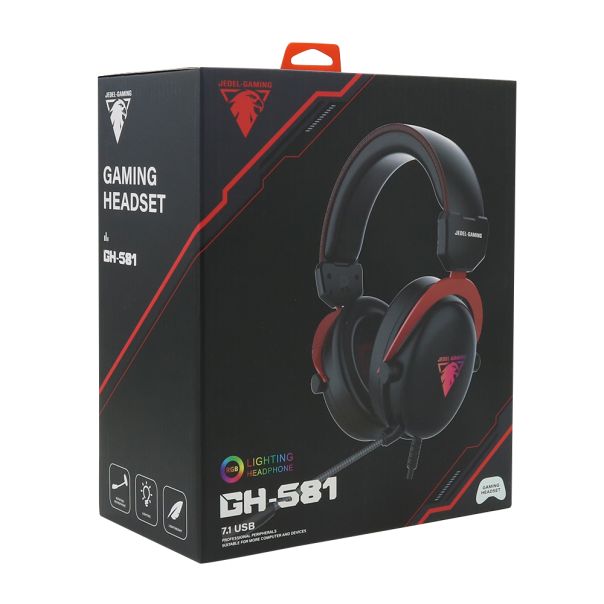 Slušalice gejmerske RGB za mikrofonom  GH581 crne JEDEL - EP2939909