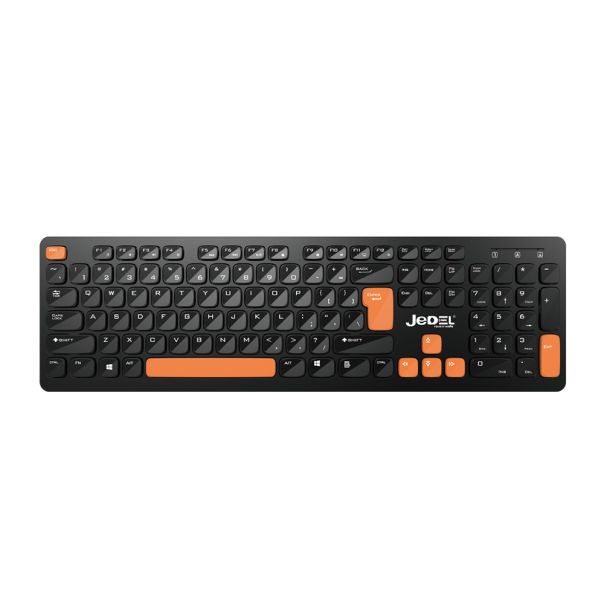 Tastatura bezicna i miš bezicni WS750 crno-narandžasta JEDEL - EP2939428