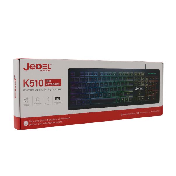 Tastatura gejmerska LED Light Keyboard K510 crna JEDEL - EP2941076