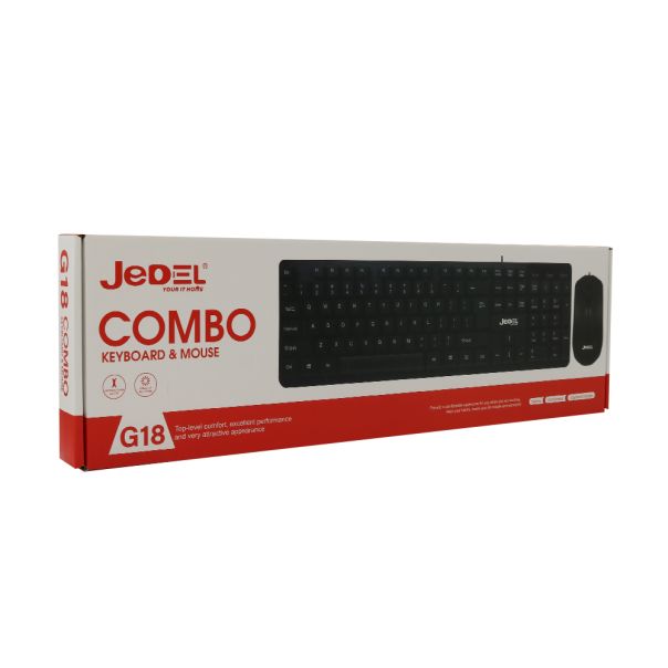 Tastatura kancelarijska i miš zicni G18 crna JEDEL - EP2939918
