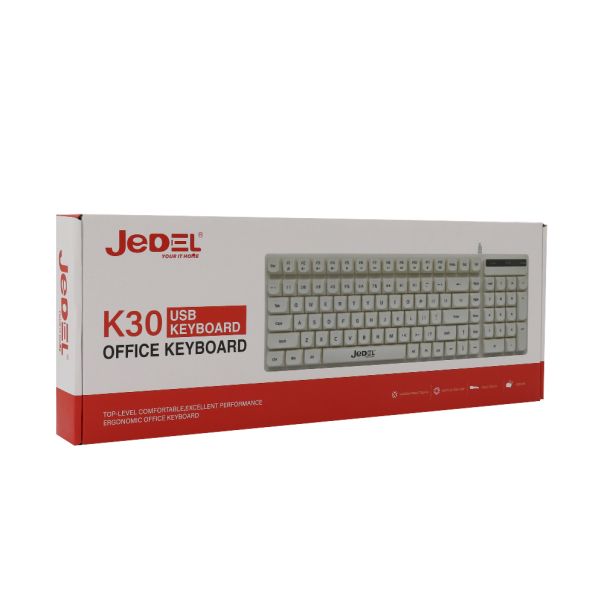 Tastatura kancelarijska K30 bela JEDEL - EP2939549