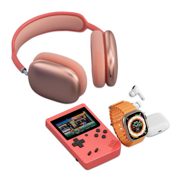 KARLER BASS K13-Combo set (smart watch, konzola, TWS / AirPods Max Bluetooth slusalice ) pink - EP3150037
