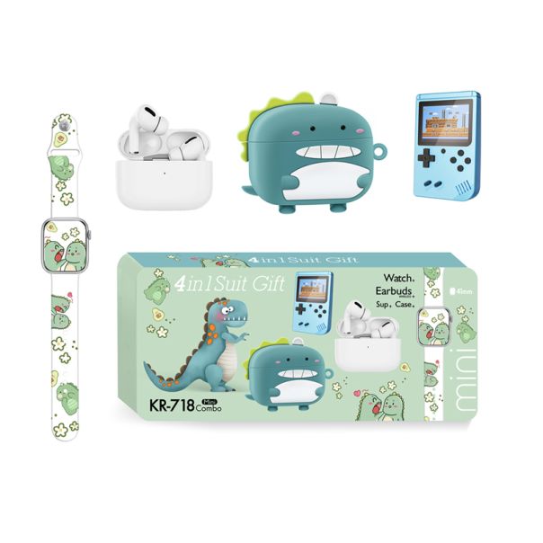 KARLER BASS K718-set(mini watch, konzola, TWS Bluetooth Slusalice + futrola za slusalice Dinosaurus) - EP3150070