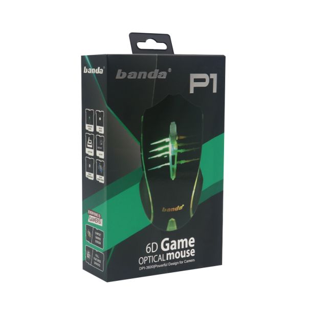 Miš gejmerski zicni RGB crni P1 BANDA - EP2940419